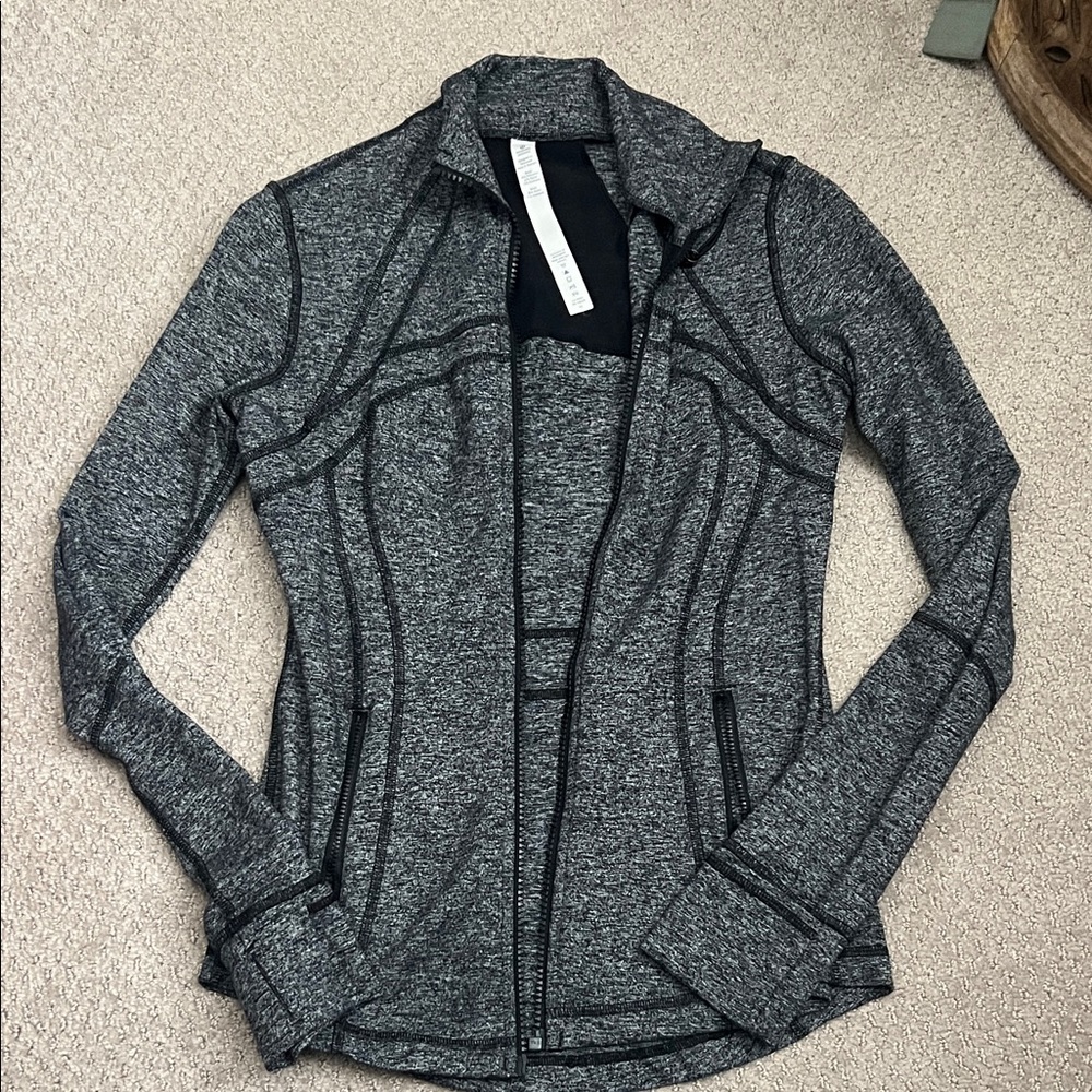 Lululemon Athletica Define Black and Gray Jacket size 6
